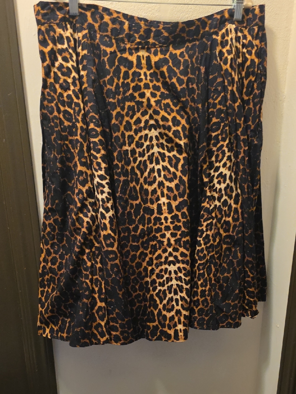 Hell Bunny Leopard Print Circle Skirt - Black & Brown  Size 3X